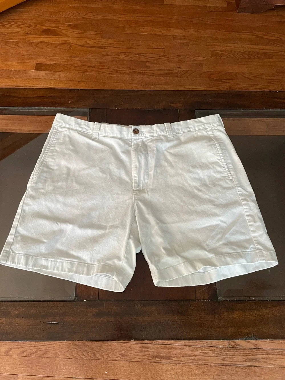 J. Crew Men's White Cotton Chino Shorts